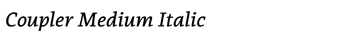 Coupler Medium Italic